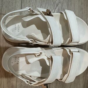 A New Day Cream Double-Strap Sandals
